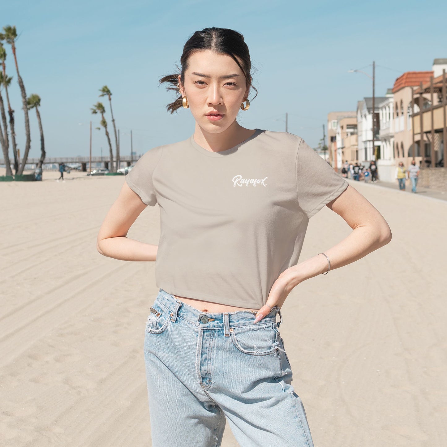 Surfing Fox Crop Top