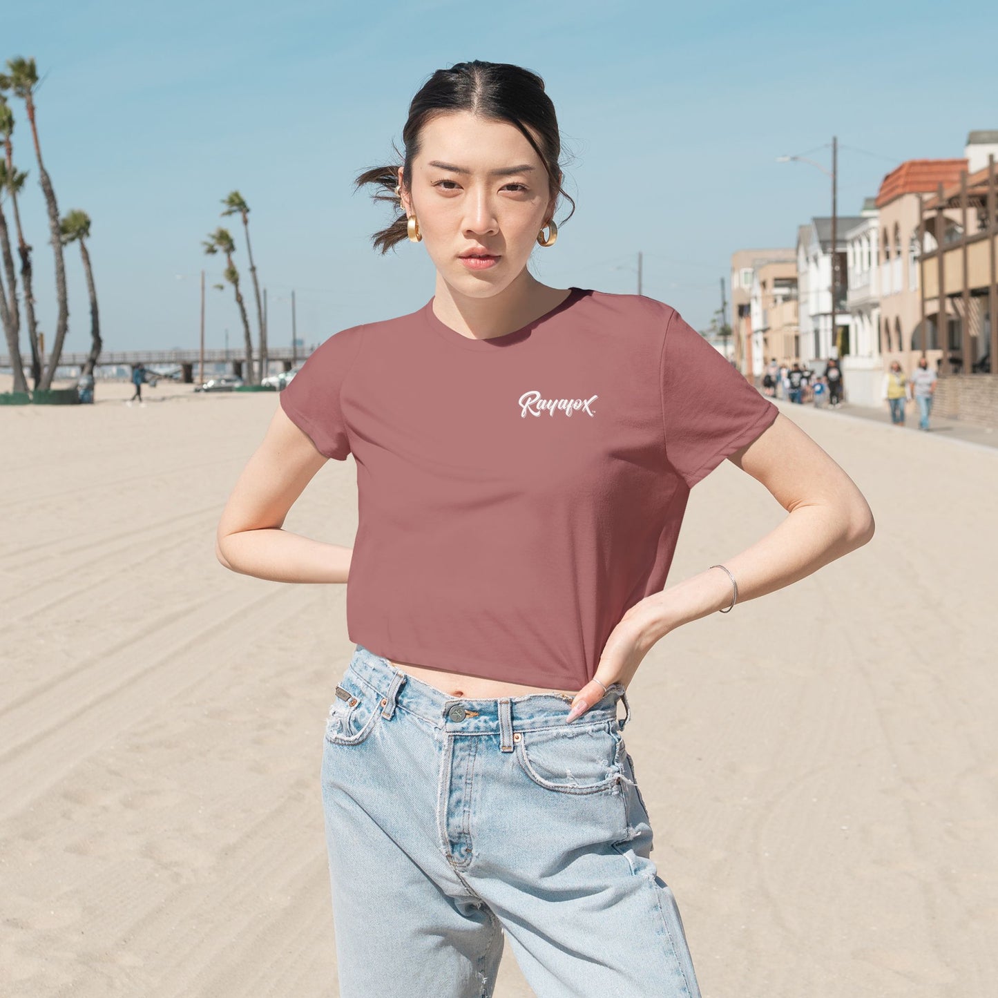 Surfing Fox Crop Top