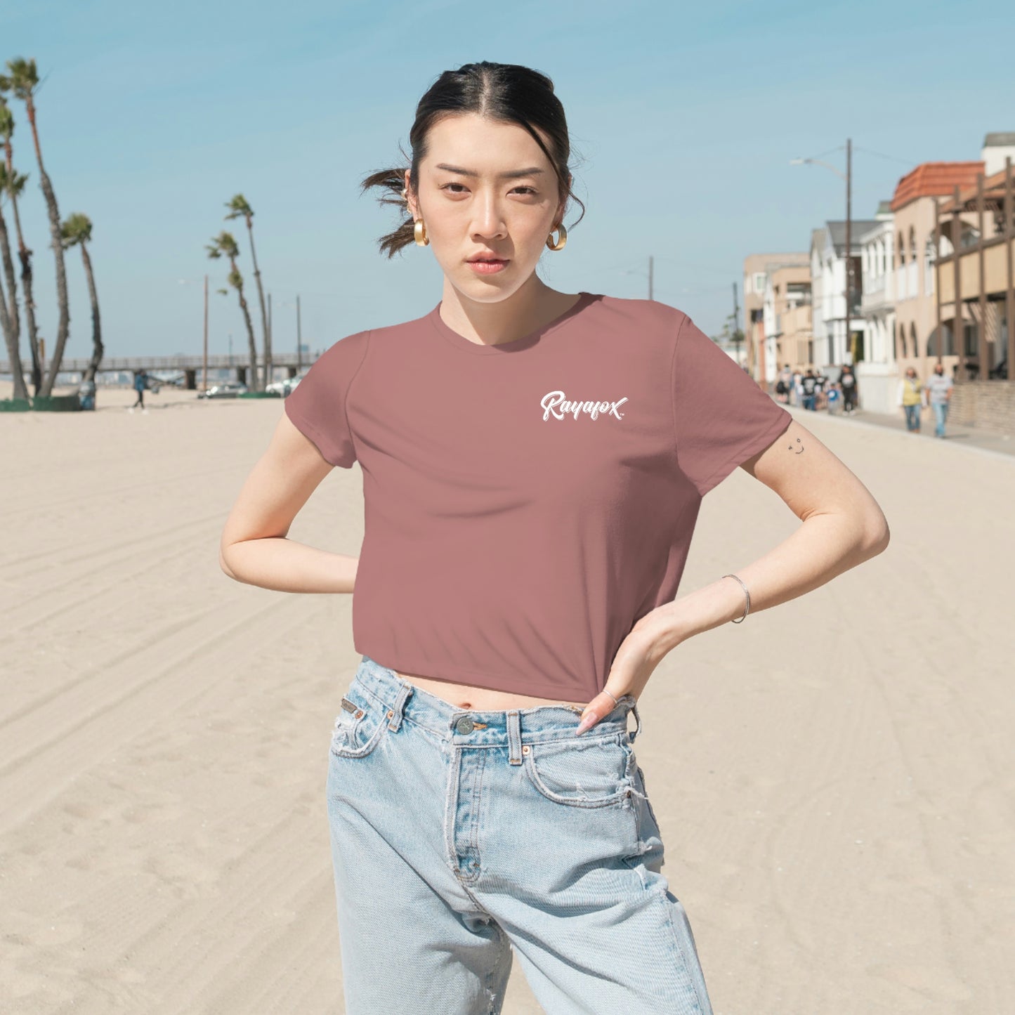 Women's Flowy Lifeguard Fox Cropped Tee